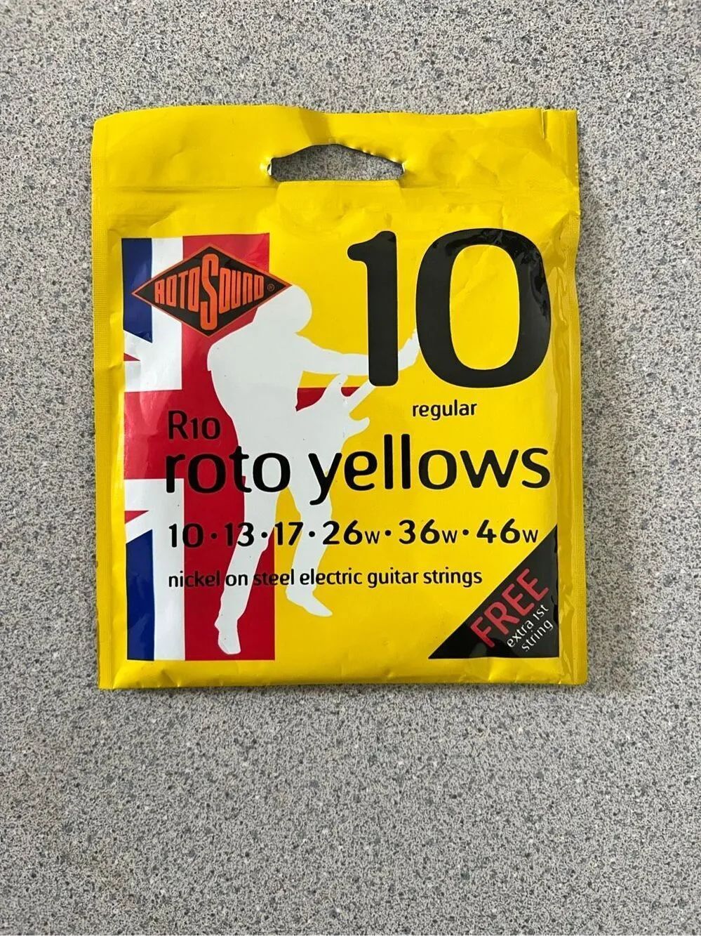 Rotosound roto yellows guitar strings 10 regular R10